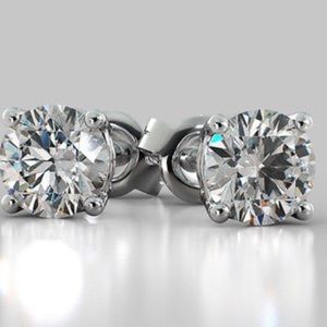 🎉4.0CT Diamond 14K White Gold Studs